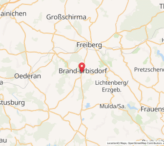 Map of Brand-Erbisdorf, Saxony
