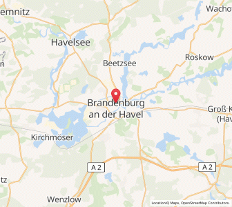 Map of Brandenburg an der Havel, Brandenburg