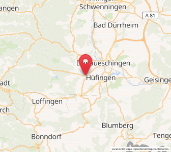 Map of Bräunlingen, Baden-Wurttemberg