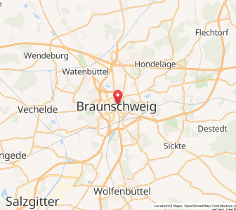 Map of Braunschweig, Lower Saxony