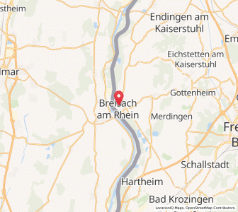 Map of Breisach am Rhein, Baden-Wurttemberg
