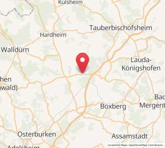 Map of Buch am Ahorn, Baden-Wurttemberg