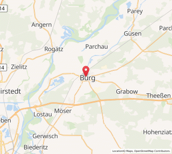 Map of Burg bei Magdeburg, Saxony-Anhalt