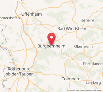 Map of Burgbernheim, Bavaria
