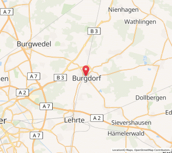 Map of Burgdorf (Region Hannover), Lower Saxony