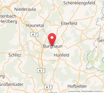 Map of Burghaun, Hesse
