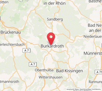 Map of Burkardroth, Bavaria