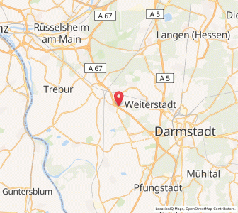 Map of Büttelborn, Hesse