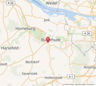 Map of Buxtehude, Lower Saxony