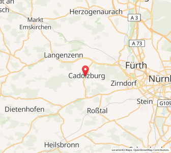 Map of Cadolzburg, Bavaria