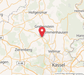 Map of Calden, Hesse
