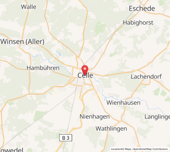 Map of Celle, Lower Saxony