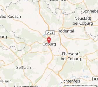 Map of Coburg, Bavaria