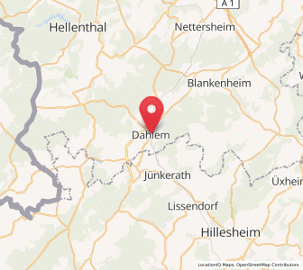 Map of Dahlem, North Rhine-Westphalia