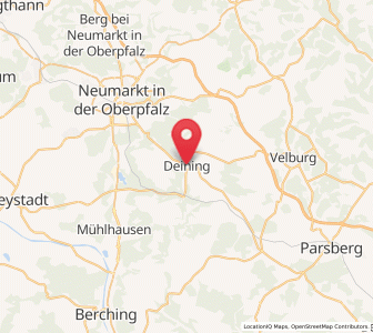 Map of Deining, Bavaria