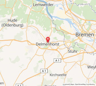 Map of Delmenhorst, Lower Saxony