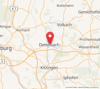 Map of Dettelbach, Bavaria