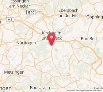 Map of Dettingen unter Teck, Baden-Wurttemberg