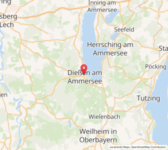 Map of Dießen am Ammersee, Bavaria
