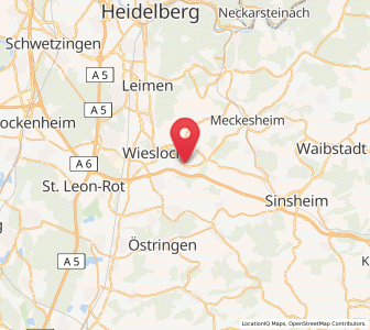 Map of Dielheim, Baden-Wurttemberg