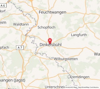 Map of Dinkelsbühl, Bavaria