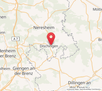 Map of Dischingen, Baden-Wurttemberg