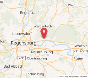 Map of Donaustauf, Bavaria