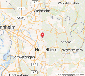 Map of Dossenheim, Baden-Wurttemberg