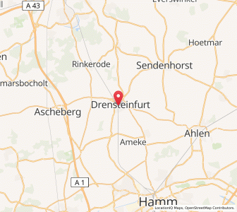 Map of Drensteinfurt, North Rhine-Westphalia