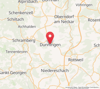 Map of Dunningen, Baden-Wurttemberg