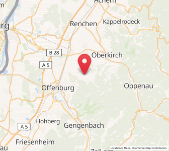 Map of Durbach, Baden-Wurttemberg