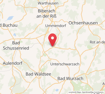 Map of Eberhardzell, Baden-Wurttemberg