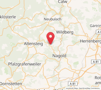 Map of Ebhausen, Baden-Wurttemberg