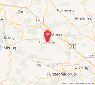 Map of Egenhofen, Bavaria