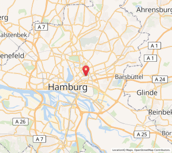 Map of Hamburg-Eilbek, Hamburg