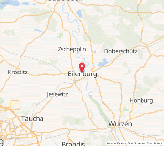 Map of Eilenburg, Saxony