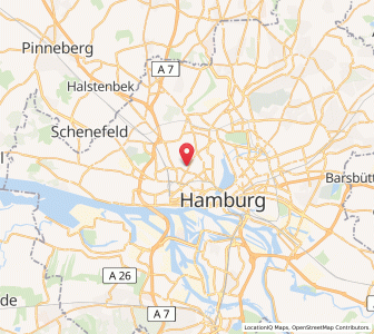 Map of Eimsbüttel, Hamburg