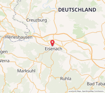 Map of Eisenach, Thuringia