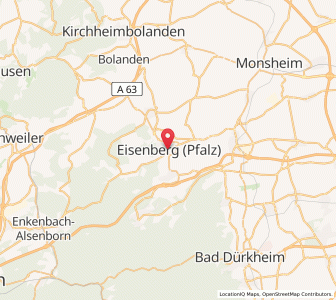 Map of Eisenberg, Rheinland-Pfalz