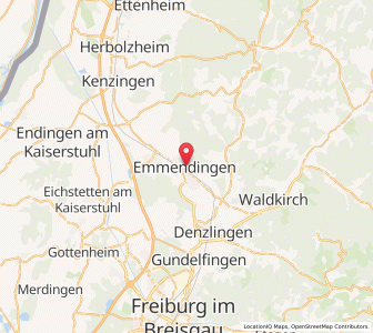 Map of Emmendingen, Baden-Wurttemberg