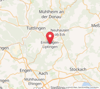 Map of Emmingen-Liptingen, Baden-Wurttemberg