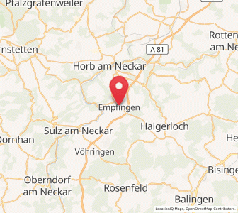 Map of Empfingen, Baden-Wurttemberg