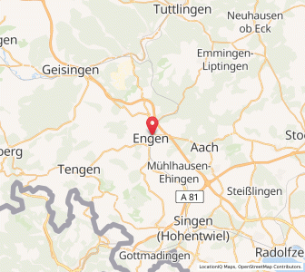 Map of Engen, Baden-Wurttemberg