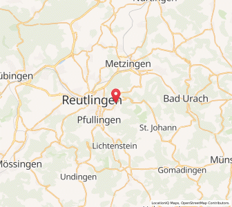 Map of Eningen, Baden-Wurttemberg