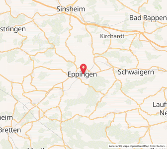 Map of Eppingen, Baden-Wurttemberg