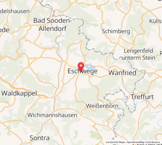 Map of Eschwege, Hesse