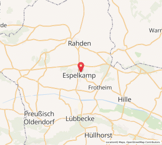 Map of Espelkamp, North Rhine-Westphalia
