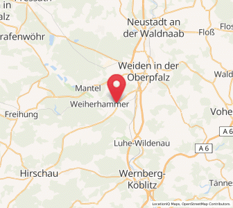 Map of Etzenricht, Bavaria
