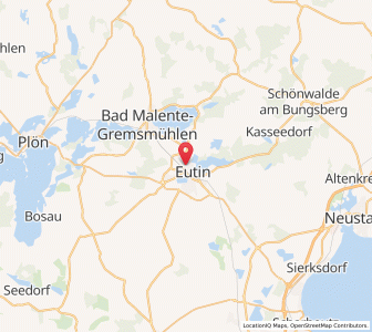 Map of Eutin, Schleswig-Holstein