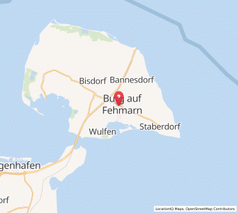 Map of Fehmarn, Schleswig-Holstein